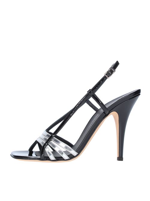 Leather sandals GIUSEPPE ZANOTTI | E200090NERO-ARGENTO